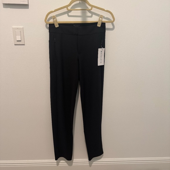 Athleta Stella Trouser Black Straight Leg Women's Pants 6T - Picture 2 of 5